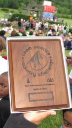 The Team Spirit of TARC Award, which was brought home to St. Croix by the ECJHS Rocketry Club (photo Steve Bullock).